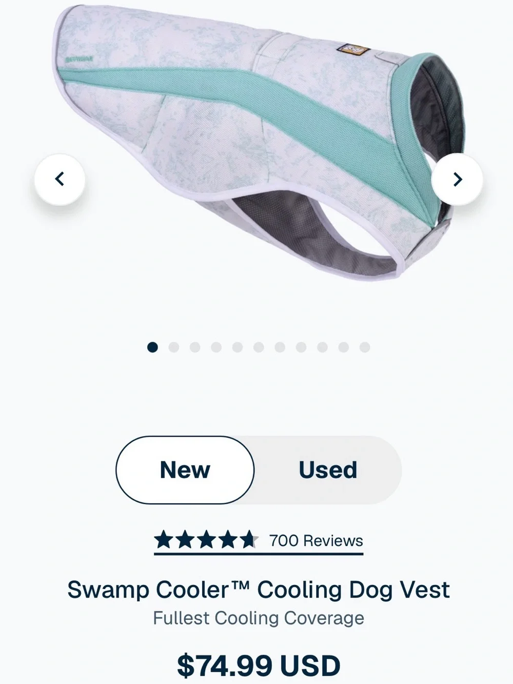 Ruffwear Swamp Cooler cooling vest
